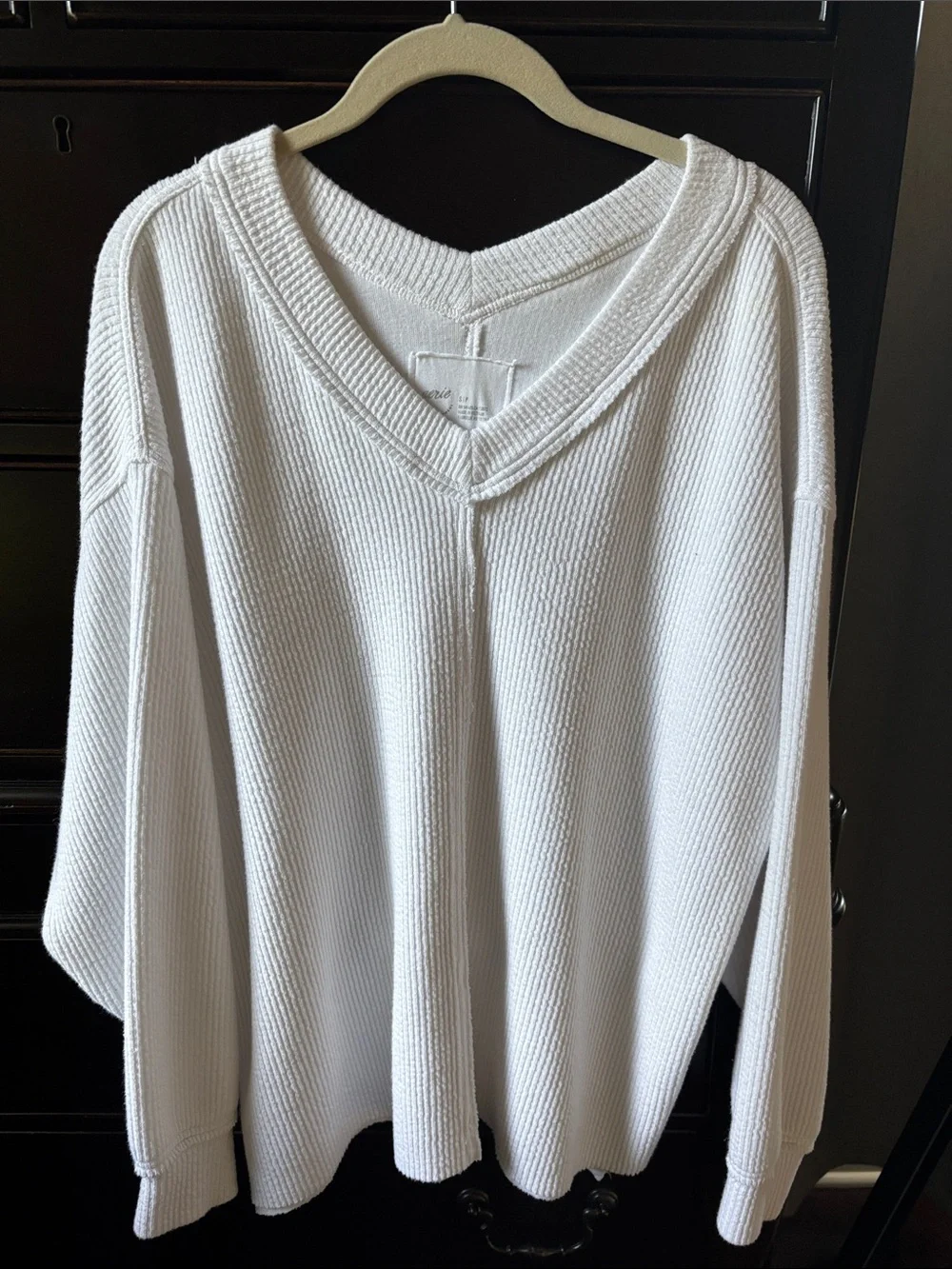 Aerie v neck ribbed tunic sweatshirt small - Picture 1 of 4